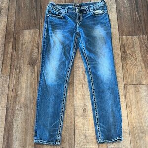 Silver suki Jeans Women's Straight Leg Blue Denim